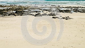 Sandy beach in Caleta de Famara, Lanzarote Canary Islands photo