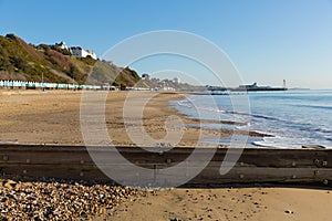 Sandy beach coast of Bournemouth Dorset England UK