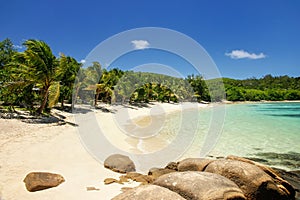 Sandy beach on Drawaqa Island, Yasawa Islands, Fiji