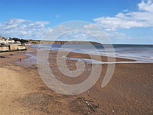 Sandy beach at Filey, North Yorkshire, England