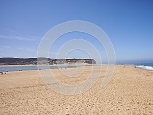 Sandy beach at foz do arelho photo