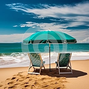 Sandy beach haven under the sun