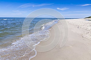 Sandy beach on Hel Peninsula, Baltic sea, Poland