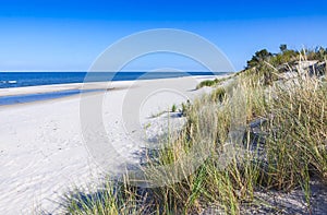 Sandy beach on Hel Peninsula, Baltic sea, Poland