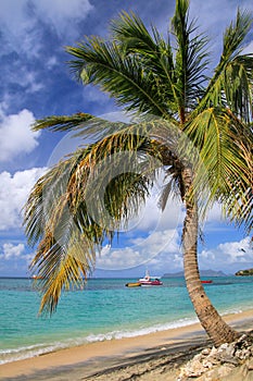 Sandy beach at Hillsborough Bay, Carriacou Island, Grenada