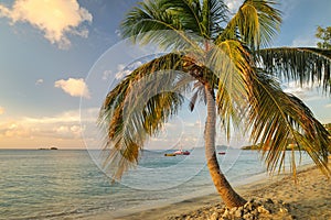 Sandy beach at Hillsborough Bay, Carriacou Island, Grenada