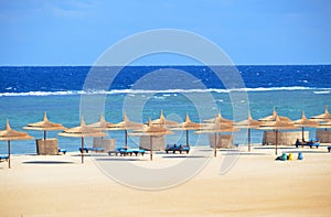 Sandy beach at hotel in Marsa Alam - Egypt