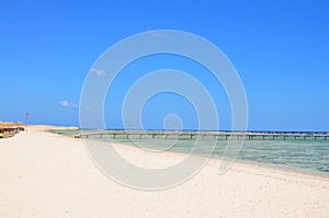 Sandy beach at hotel in Marsa Alam - Egypt photo