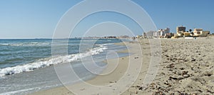 Sandy Beach Line in La Manga del Mar Menor