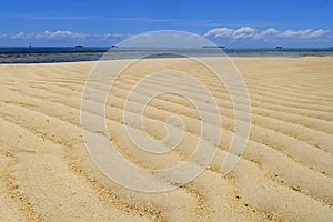 Sandy beach at Makaha'a island near Tongatapu island in Tonga