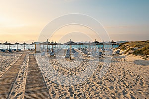 Sandy beach of Marmari. The Greek island of Kos