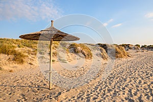 Sandy beach of Marmari. The Greek island of Kos
