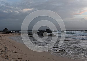 Sandy Beach on the North Coast of Aruba