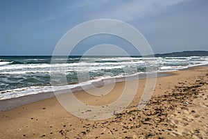 Sandy beach in the north of Sardinia, Italy