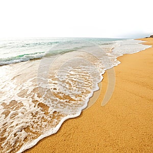 Sandy beach and ocean texture