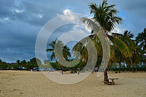 Sandy beach in Ocho Rios in Jamaica