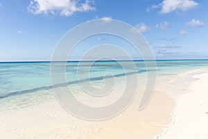 Sandy beach without people in Turks and Caicos