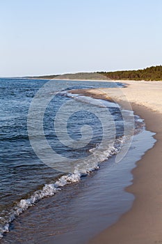 Sandy beach on the sea.