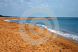 Sandy beach and sea