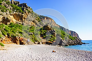 Sandy beach and sea, Greece