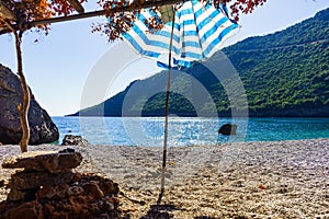 Sandy beach and sea, Greece