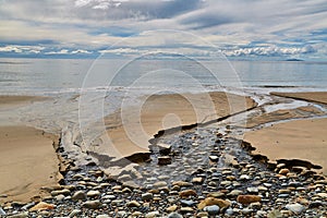 Sandy beach at the seaside