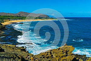 Sandy Beach on the South Shore of Oahu in Hawaii photo