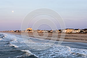 Sandy Beach in ventnor city beach in atlantic city, new jersey a