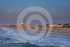 Sandy Beach in ventnor city beach in atlantic city, new jersey a