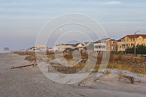 Sandy Beach in ventnor city beach in atlantic city, new jersey a