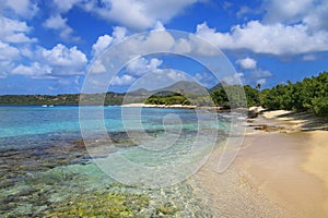 Sandy beach at White Island near Carriacou Island, Grenada