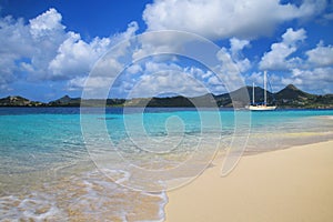 Sandy beach at White Island near Carriacou Island, Grenada