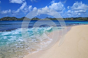 Sandy beach at White Island near Carriacou Island, Grenada