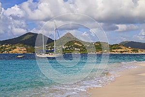 Sandy beach at White Island near Carriacou Island, Grenada