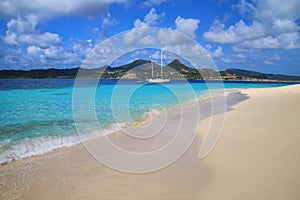 Sandy beach at White Island near Carriacou Island, Grenada