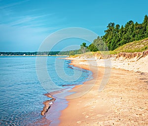 Sandy Beach at Whitefish Dunes State Park on Lake Michigan photo