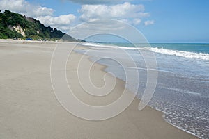 Sandy beachfront at Pikowai along long sandy beach in Bay of Plenty photo