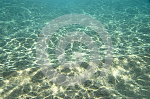 Sandy bottom with reflections