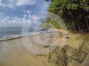 Sandy Coast of Manzanillo Beach in Limon, Costa Rica