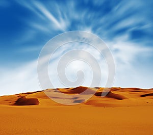 Sandy desert at daytime