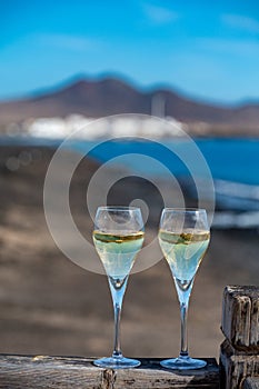 Sandy dunes and turquoise water of Costa Calma beach, Fuerteventura, Canary islands, Spain in winter