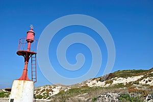 Little lighttower in the dunes of Peniche, Centro - Portugal