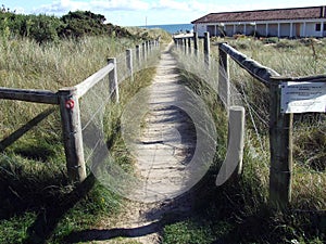 Sandy footpath to beach