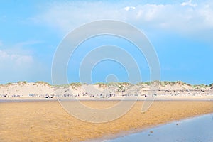 Sandy Formby Beach near Liverpool on a sunny day