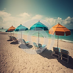 Sandy haven under radiant sun