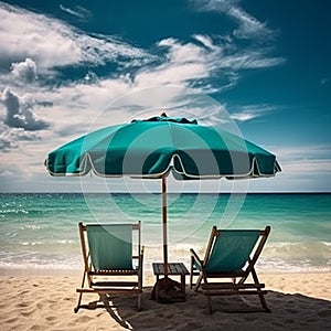 Sandy haven under radiant sun