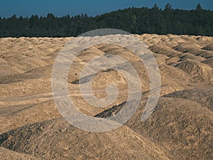 Sandy landscape of the Bornitsky quarry, Leningrad region. Russia photo