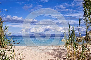 Sandy little beach in Sithonia, Chalkidiki, Greece