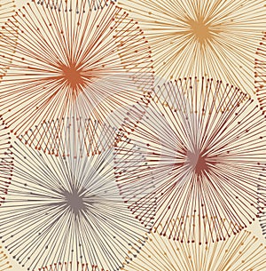 Sandy and orange radial elements