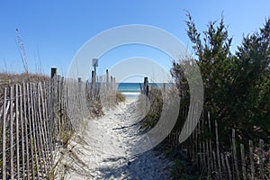 Sandy Path Leads to Wrightsville Beach, North Carolina